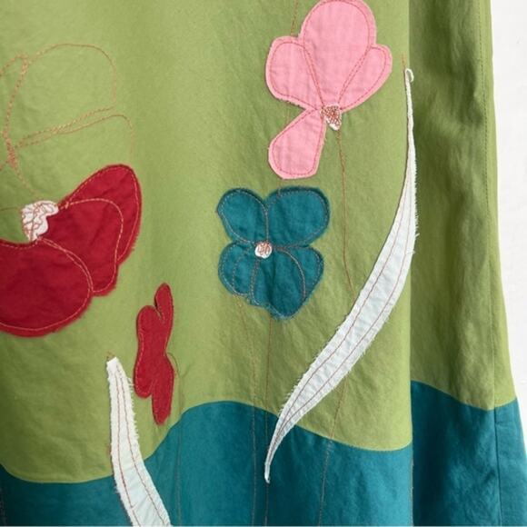 Jocomomola by Sybilla Floral Appliqué A Line Skirt - Picture 3 of 13